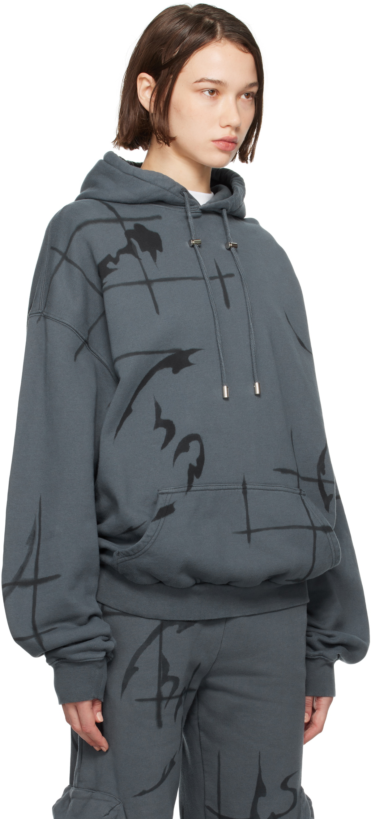 Collina Strada Gray Bear Hoodie Collina Strada