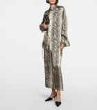 Khaite - Argo python-print blouse