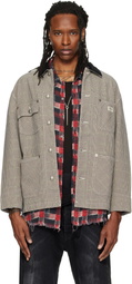 R13 Gray Relaxed Chore Jacket