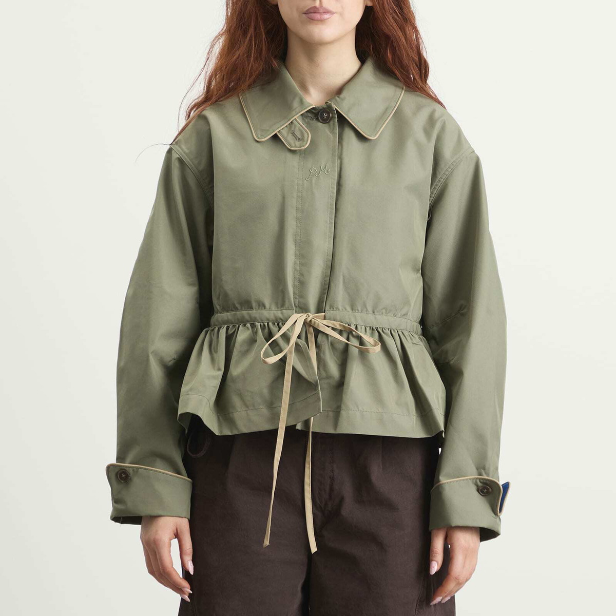 Damson Madder Women's Myrtle Trench Coat in Sage