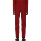 Valentino Red Plisse Trousers