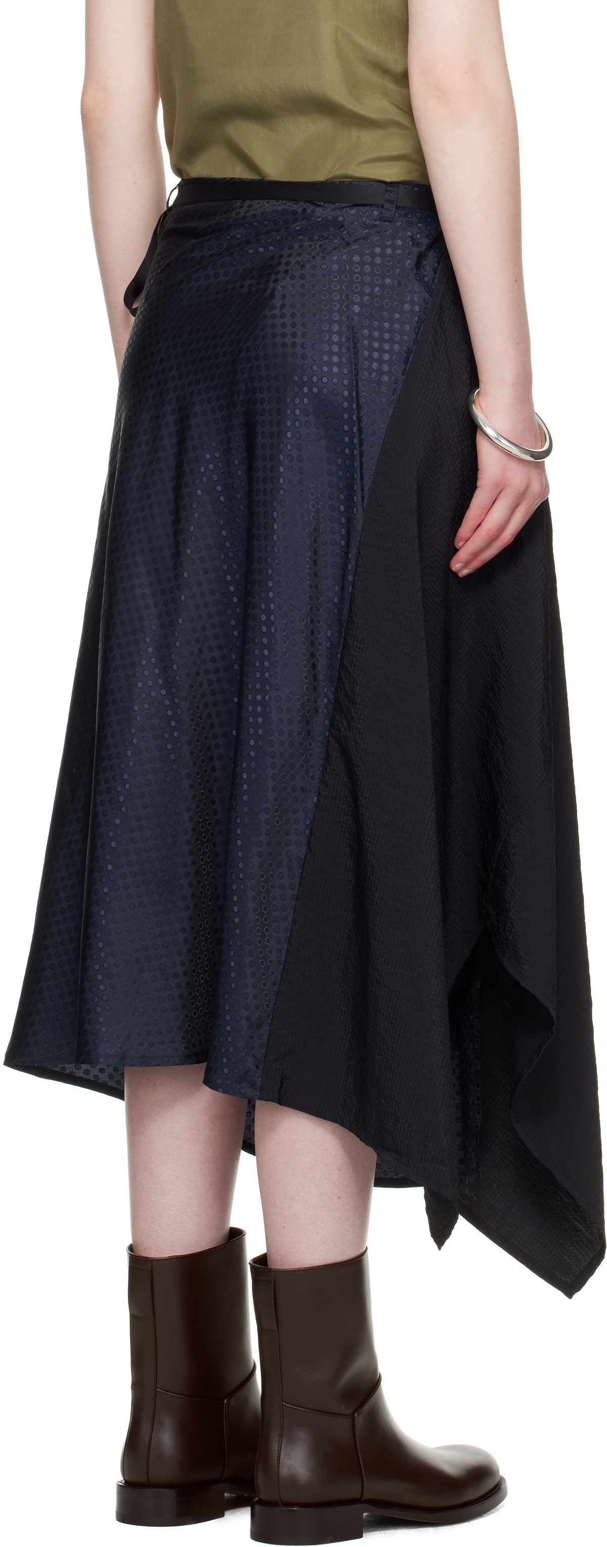 OUR LEGACY WORK SHOP Emporio Armani Navy Saro Midi Skirt Our