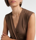 Ferragamo Draped gathered jersey minidress