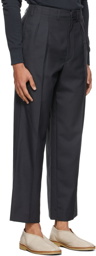 LEMAIRE SSENSE Exclusive Black 2 Pleats Trousers