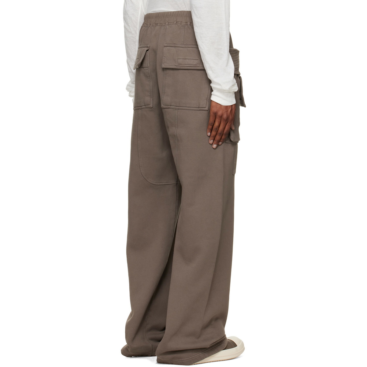Rick Owens DRKSHDW Gray Tower Creatch Wide Drawstring Cargo Pants