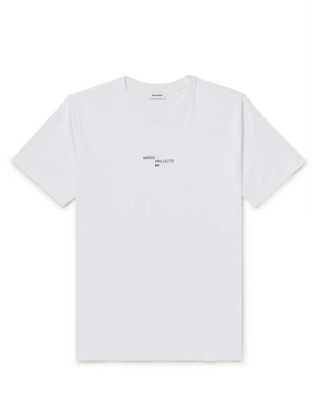 Photo: Norse Projects - Slim-Fit Logo-Print Cotton-Jersey T-Shirt - White