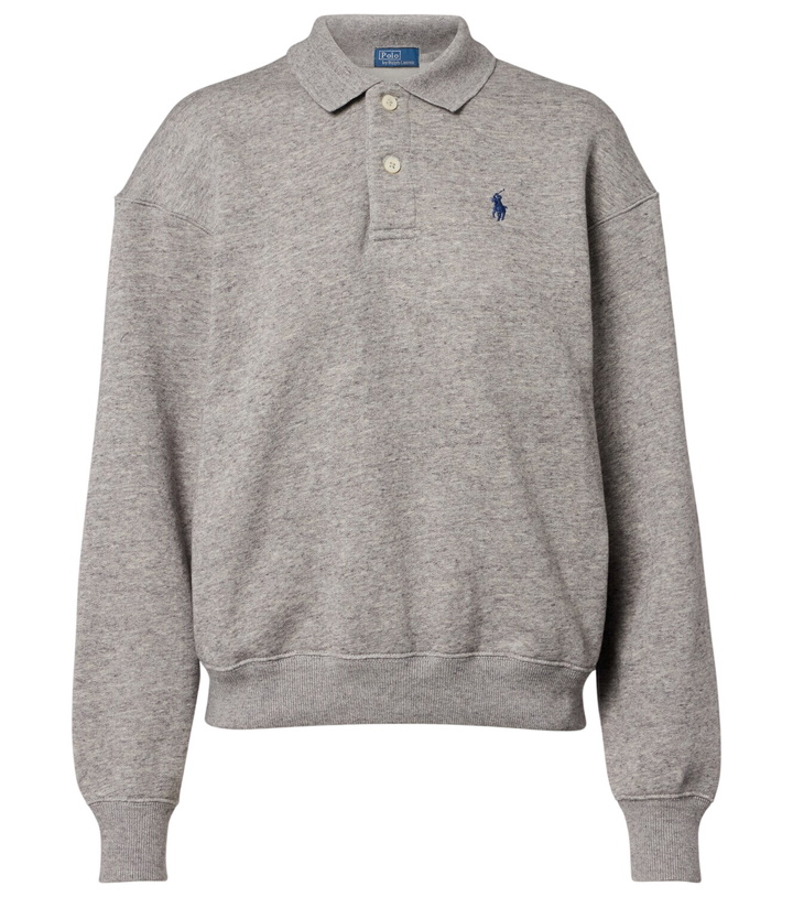 Photo: Polo Ralph Lauren Logo cotton-blend fleece polo sweatshirt