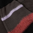 Awake NY Striped Sleeve Mohair Cardigan in Brown Multi