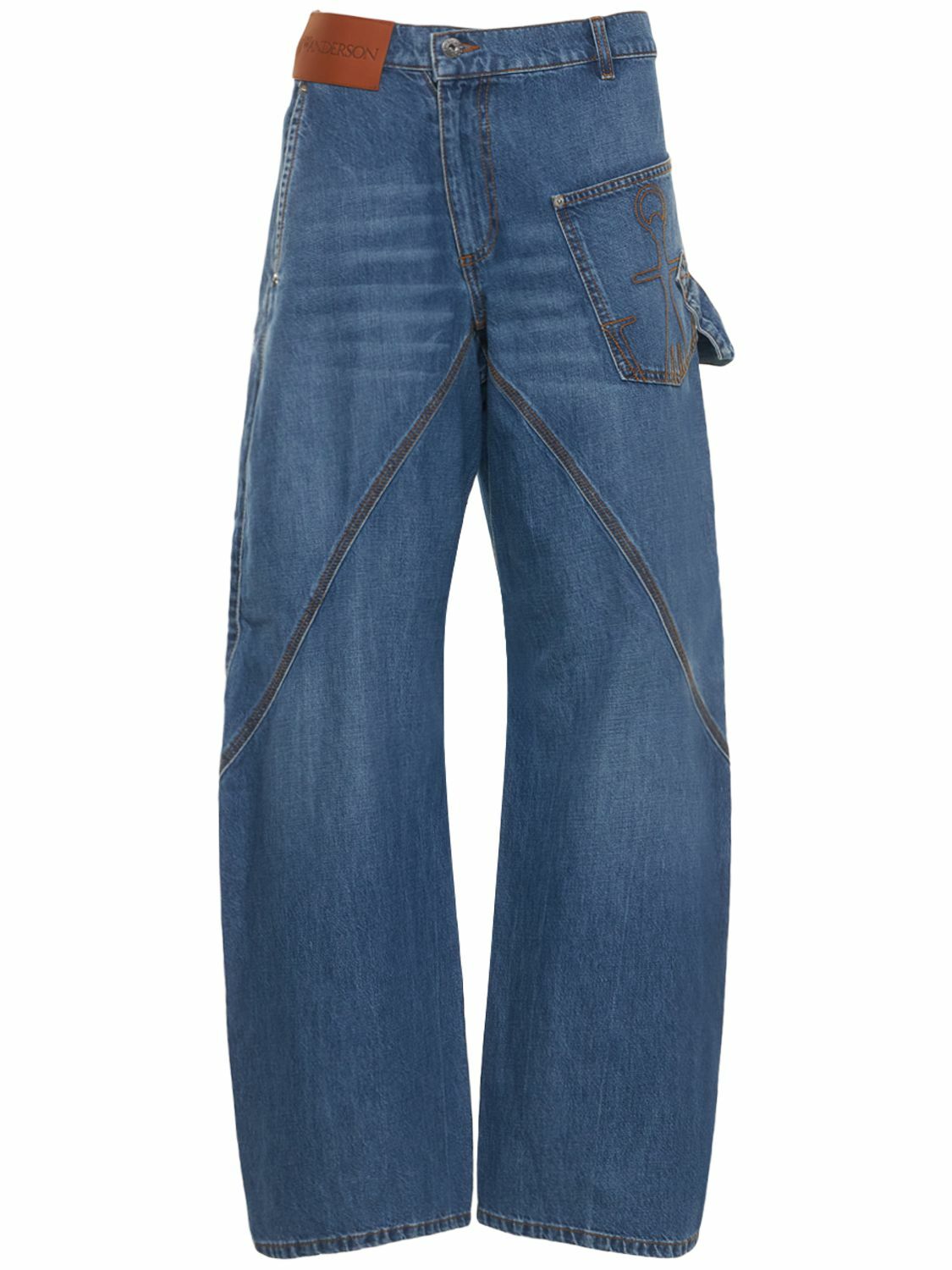 Asymmetric Waist Wide-Leg Jeans