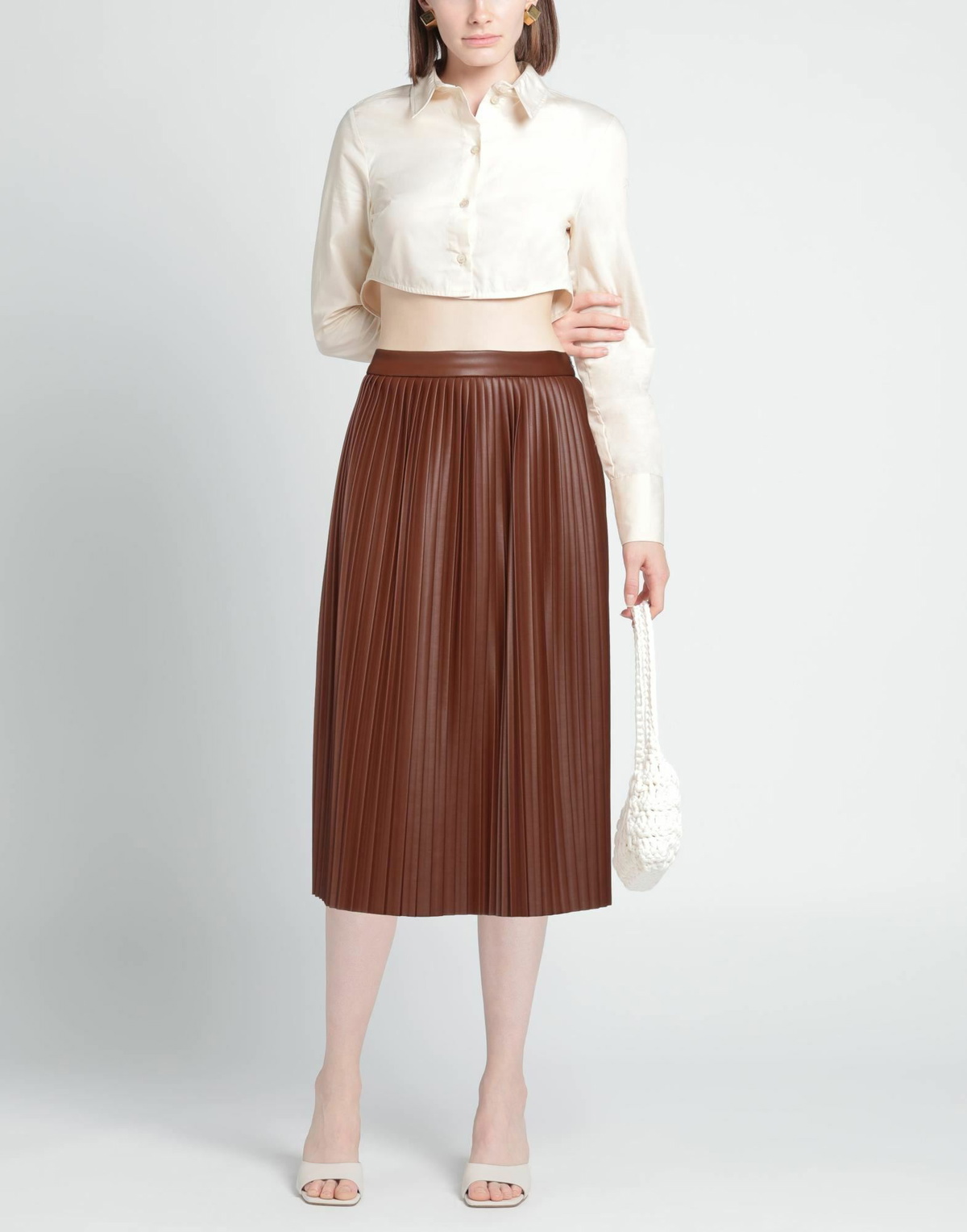 Jijil Womens Midi skirt in Brown