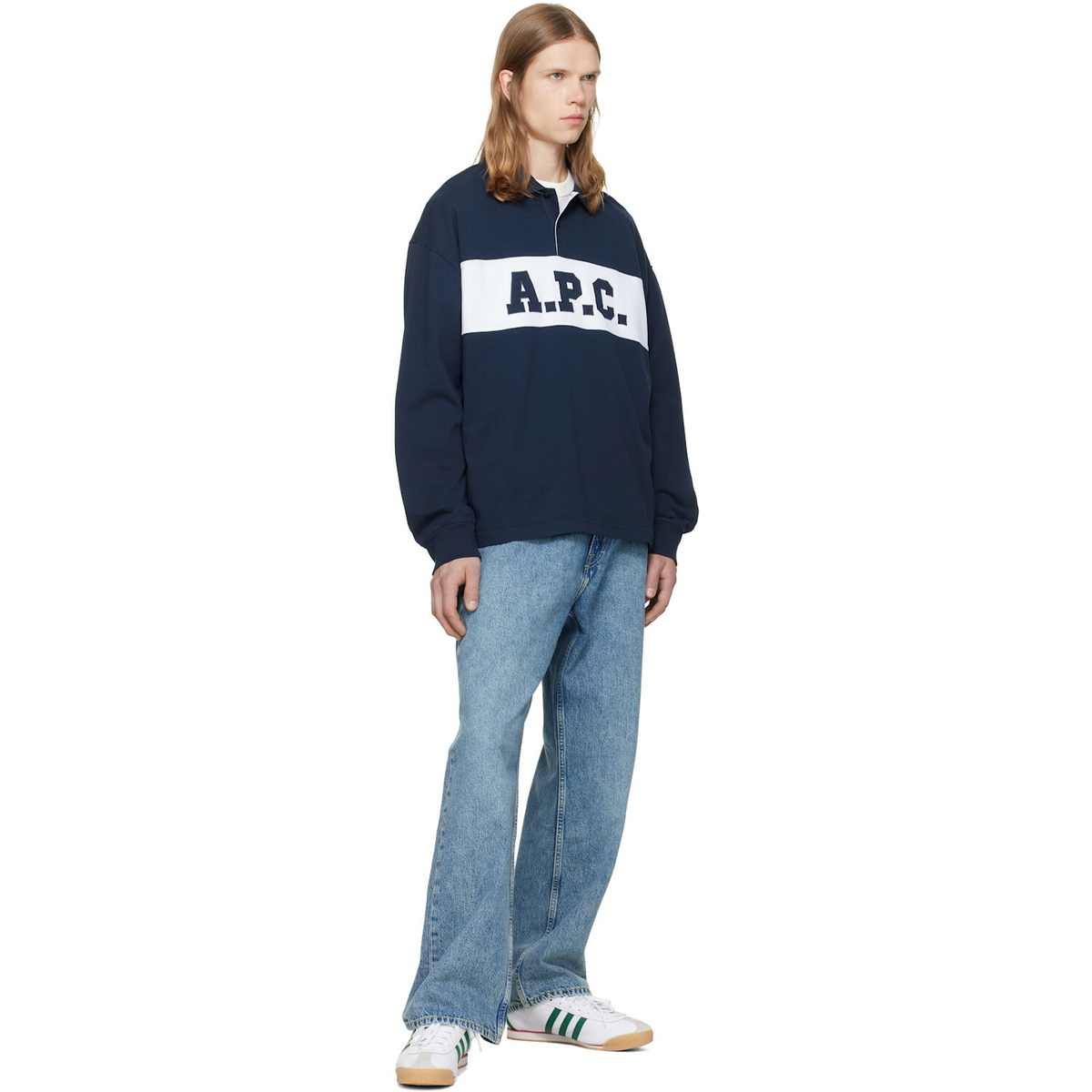 A.P.C. Navy Rugby Polo