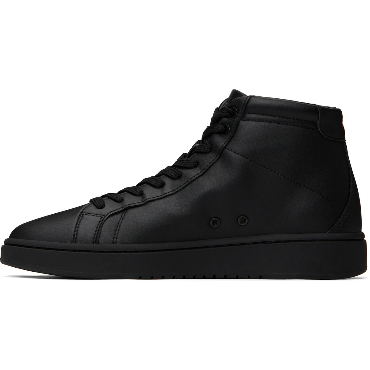Hugo Black Faux-Leather High-Top Sneakers