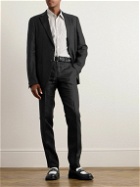 Mr P. - Philip Straight-Leg Linen-Twill Suit Trousers - Black