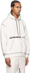 AAPE by A Bathing Ape White Contrast Stitch Logo Hoodie