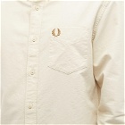 Fred Perry Men's Oxford Shirt in Oatmeal