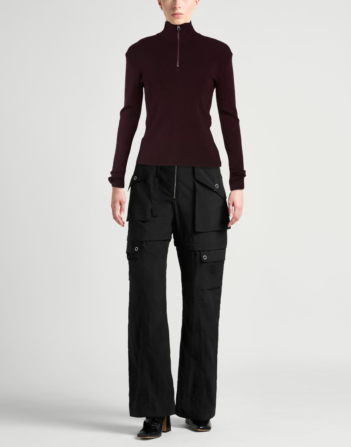 Courrèges Womens Turtleneck Chocolate in Brown