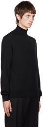 Lemaire Black Merino Wool Turtleneck