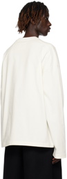 Jil Sander Off-White Printed Long Sleeve T-Shirt
