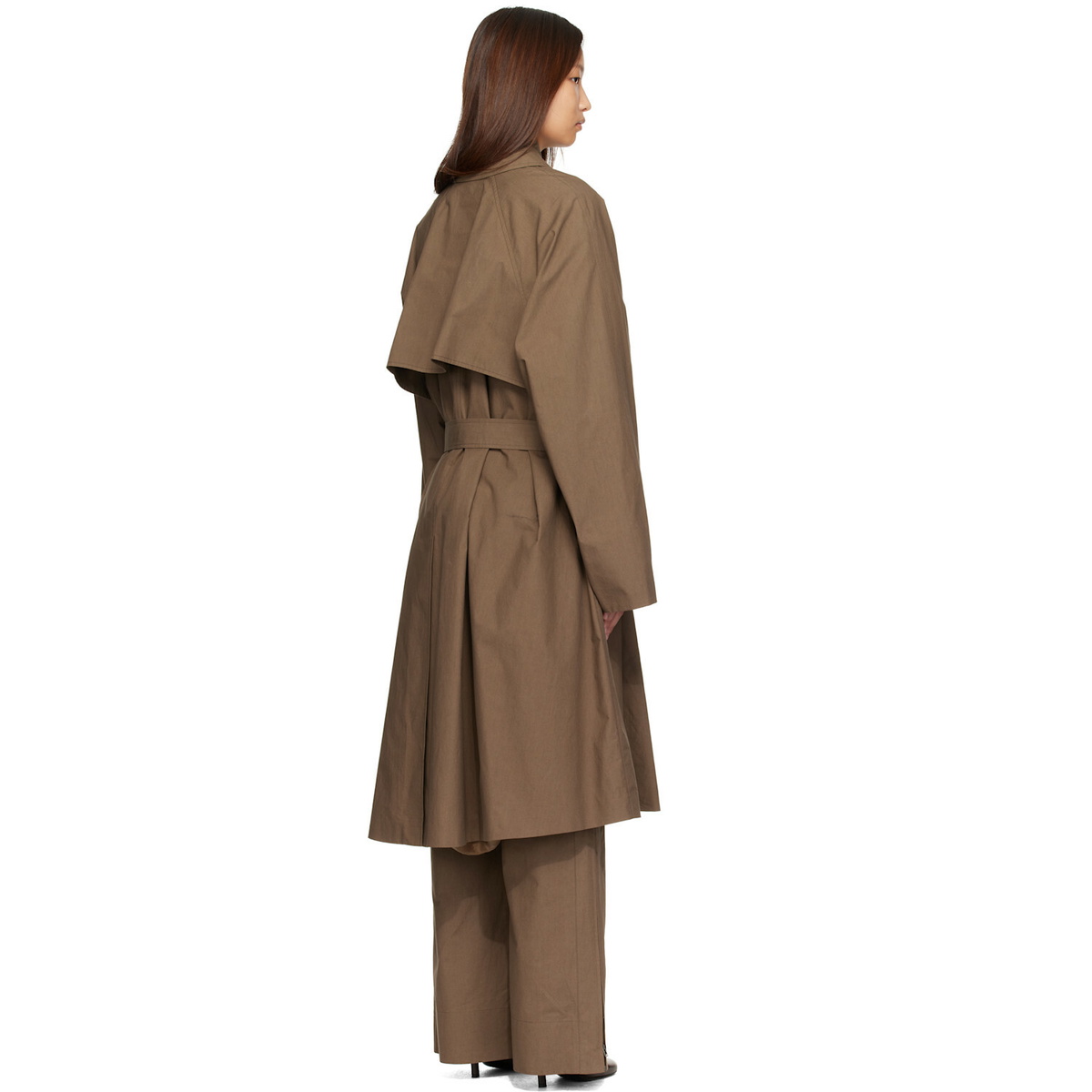 Calvin Klein Collection Brown Zeland Trench Coat