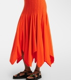 Loewe Paula's Ibiza pointelle cotton jersey maxi dress