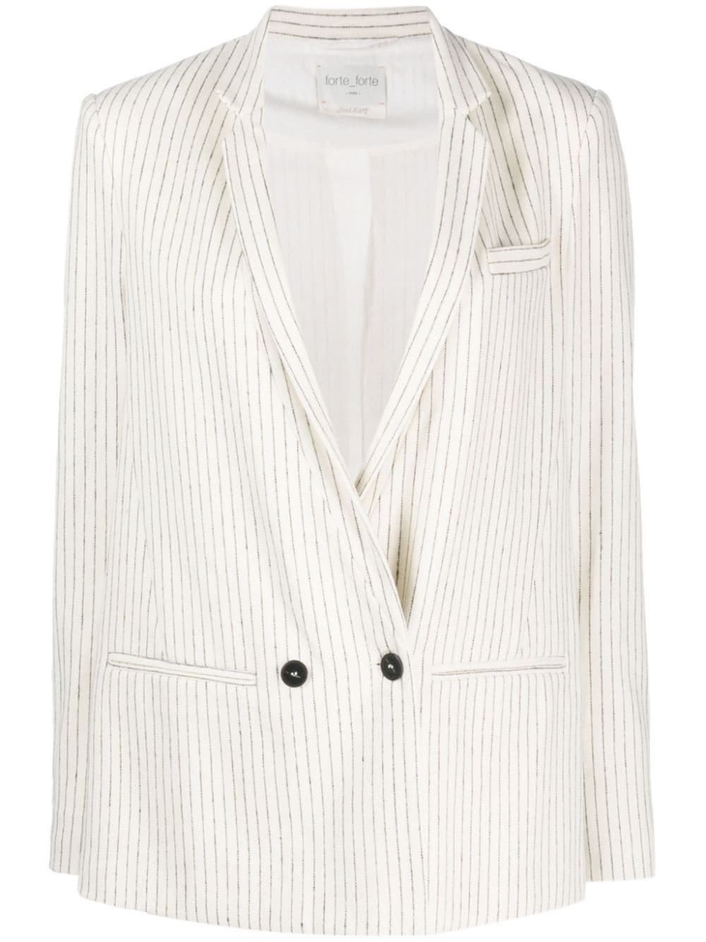 Photo: FORTE FORTE - Pinstripe Flannel Long Jacket