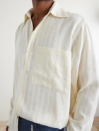 Kartik Research - Pataudi Striped Silk Shirt - White