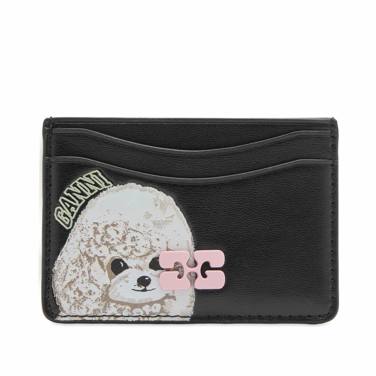 GANNI Women's Bou Card Holder in Black 