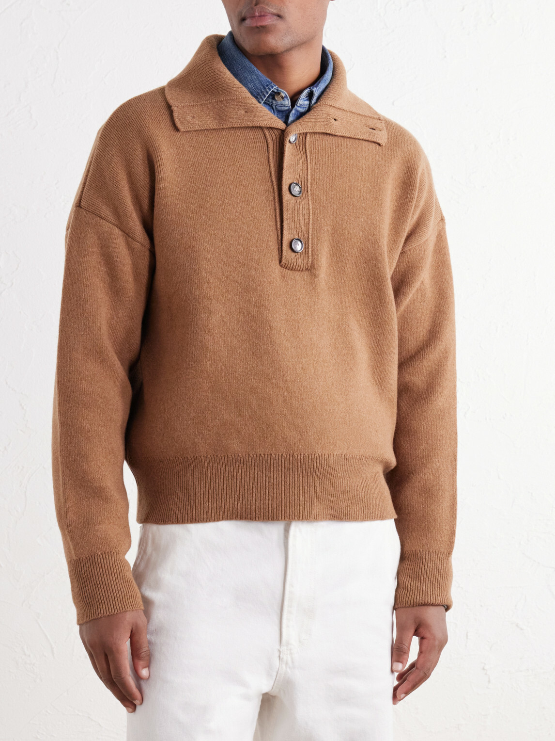 AMI PARIS - Merino Wool Sweater - Brown