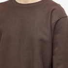 Les Tien Men's Heavyweight Crop Crew Sweat in Washed Brown Fig
