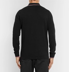 Moncler - Contrast-Tipped Cotton-Piqué Polo Shirt - Men - Black