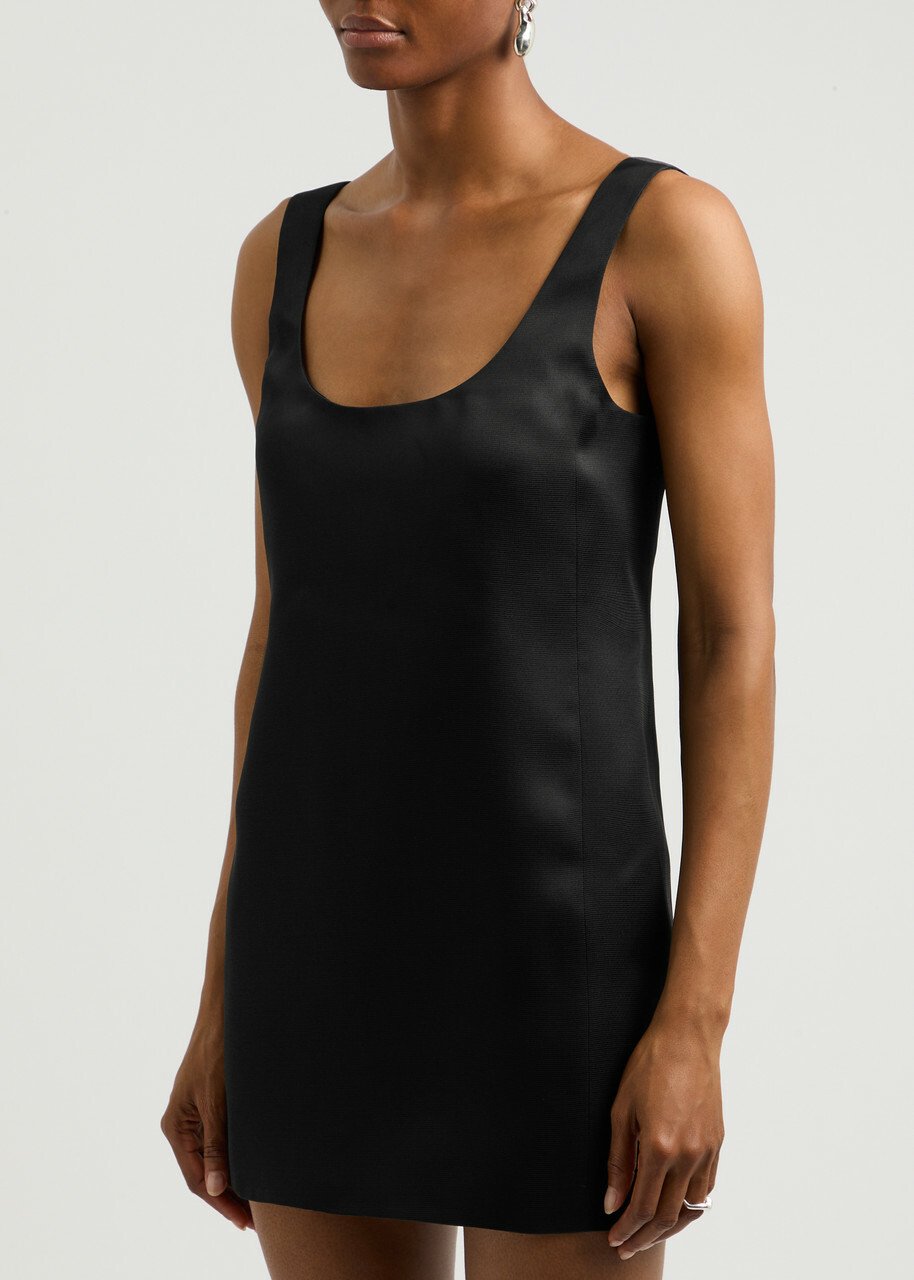 Khaite Pranta Silk-gazar Mini Dress Black Khaite