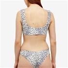 Oceanus Women's Callie Low-Rise Print Bikini Bottom in Leopard