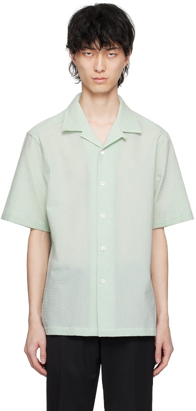 Photo: ZEGNA Green Button Shirt