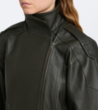 Vince Oversized leather biker jacket