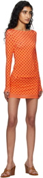 Miaou Orange & Red Elektra Miniskirt