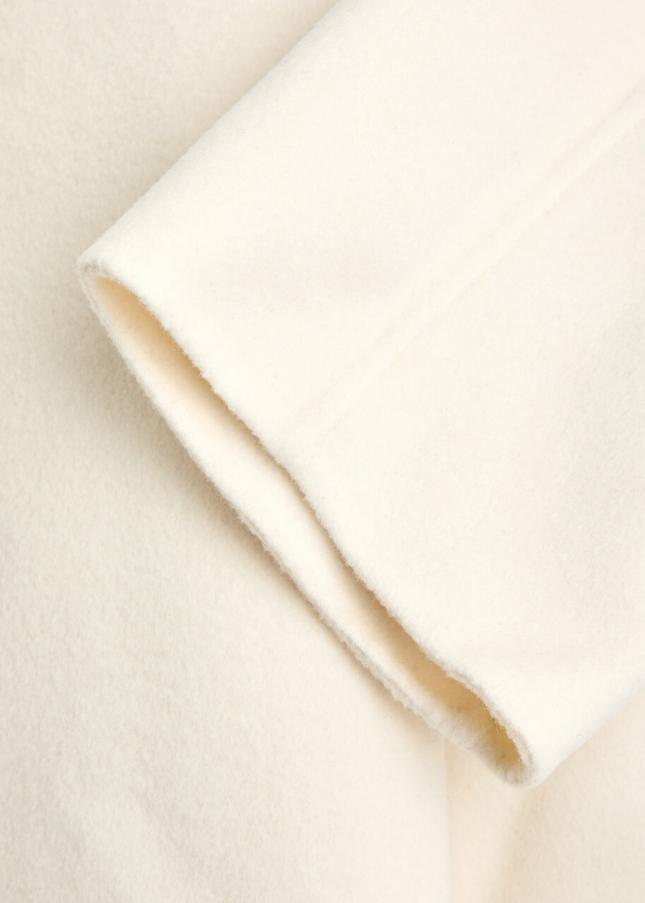 Aexae Belted Wool-blend Coat White
