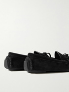 The Row - Lucca Suede Driving Shoes - Black