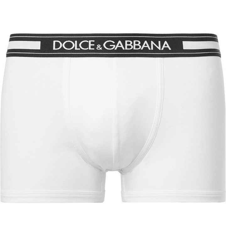 Photo: Dolce & Gabbana - Stretch-Cotton Boxer Briefs - White