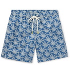 Hartford - Mid-Length Printed Swim Shorts - Blue