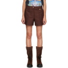 Casablanca Brown Cotton Monogram Shorts