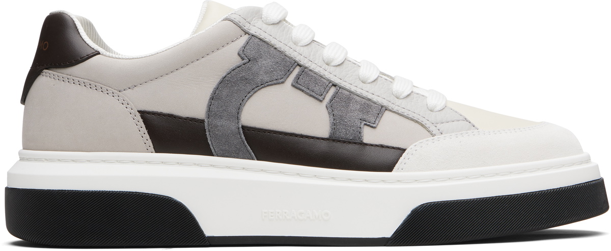 Salvatore Ferragamo Gray Indy Sneakers Salvatore Ferragamo