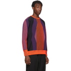 Minotaur Orange Tech Knit Crew Sweater