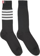 Thom Browne Gray 4-Bar Socks