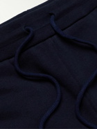 Thom Browne - Straight-Leg Striped Cotton-Jersey Drawstring Shorts - Blue
