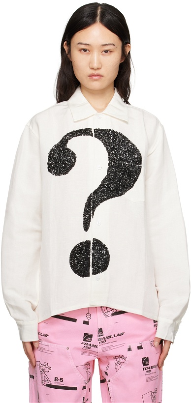 Photo: Sky High Farm Workwear White Question Mark Shirt