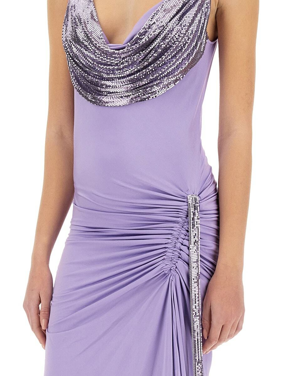 Paco Rabanne Long Dress With Drape Paco Rabanne