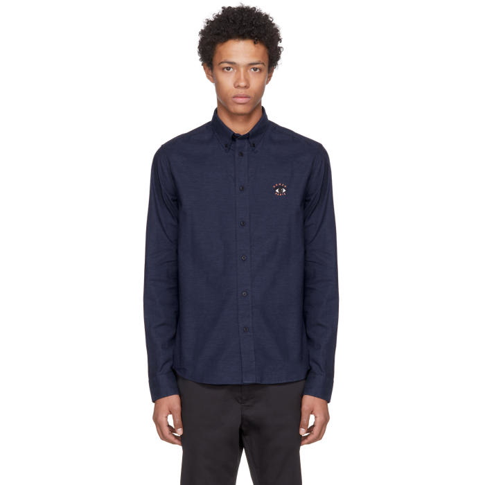 Photo: Kenzo Navy Embroidered Eye Shirt 