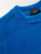 DISTRICT VISION - Sola Shell and Mesh-Trimmed Polartec Fleece Sweatshirt - Blue
