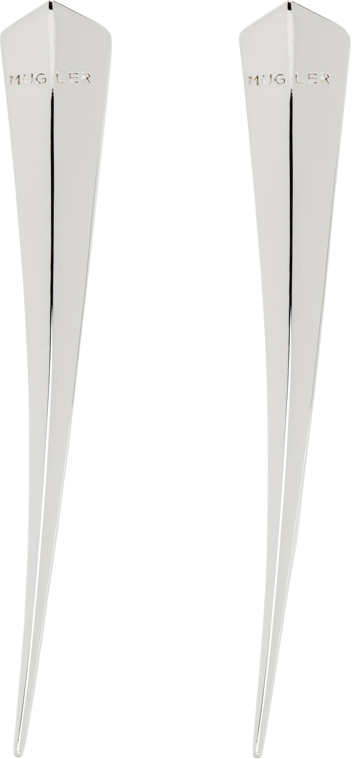 Mugler Engraved-Logo Earrings