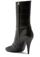 Givenchy Sliced 95 Glossed Leather Ankle Boots Black